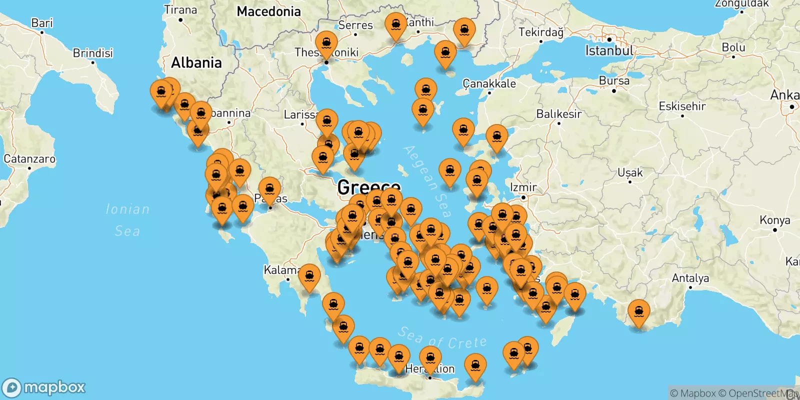 Ferries de Grecia a Grecia