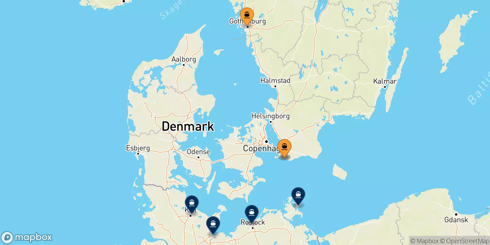 Ferries de Suecia a Alemania