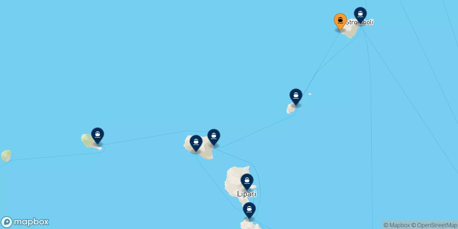 Ferries de Ginostra (Stromboli) a Islas Eólicas