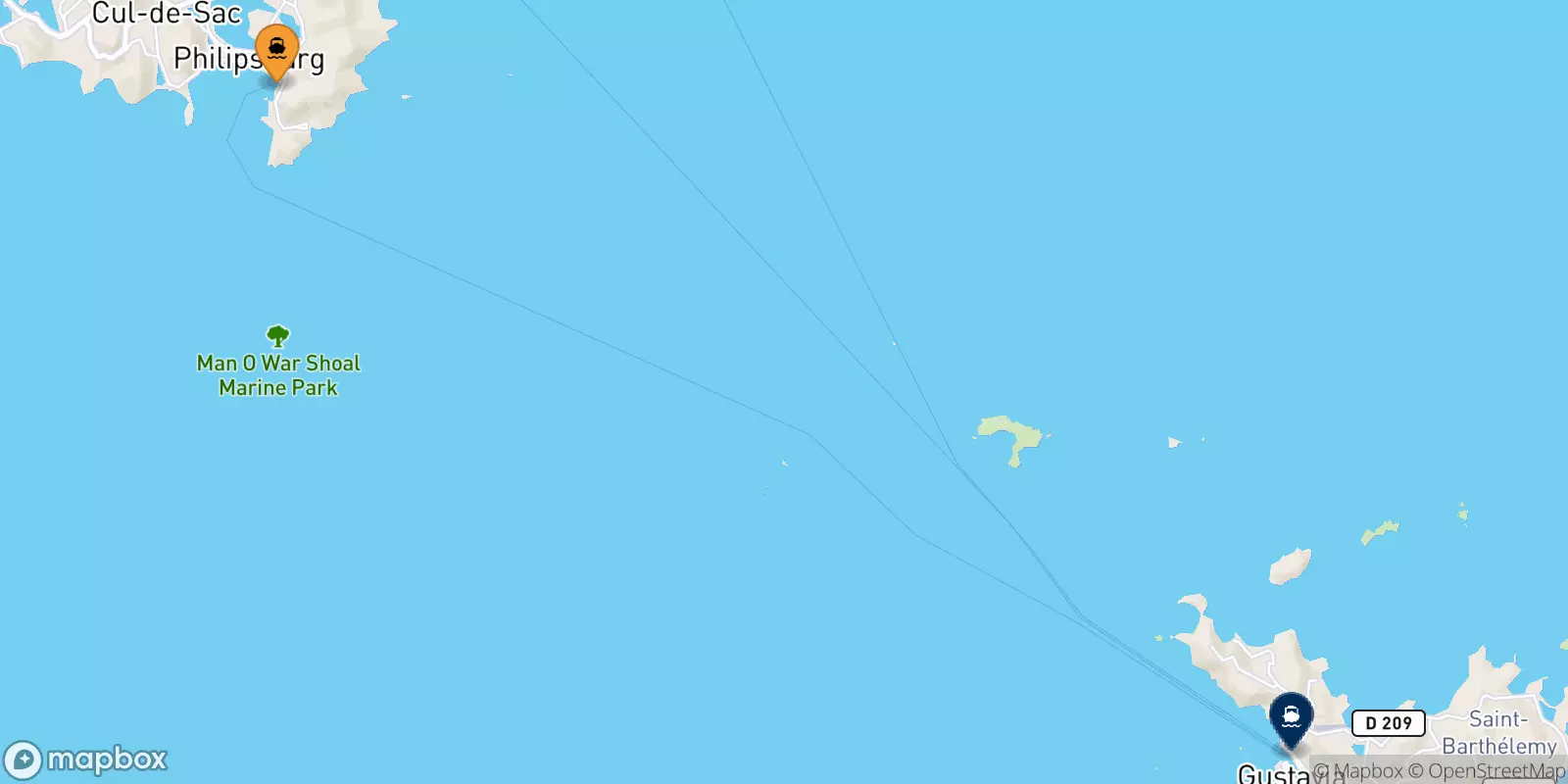 Ferries de Países Bajos a Antillas Francesas