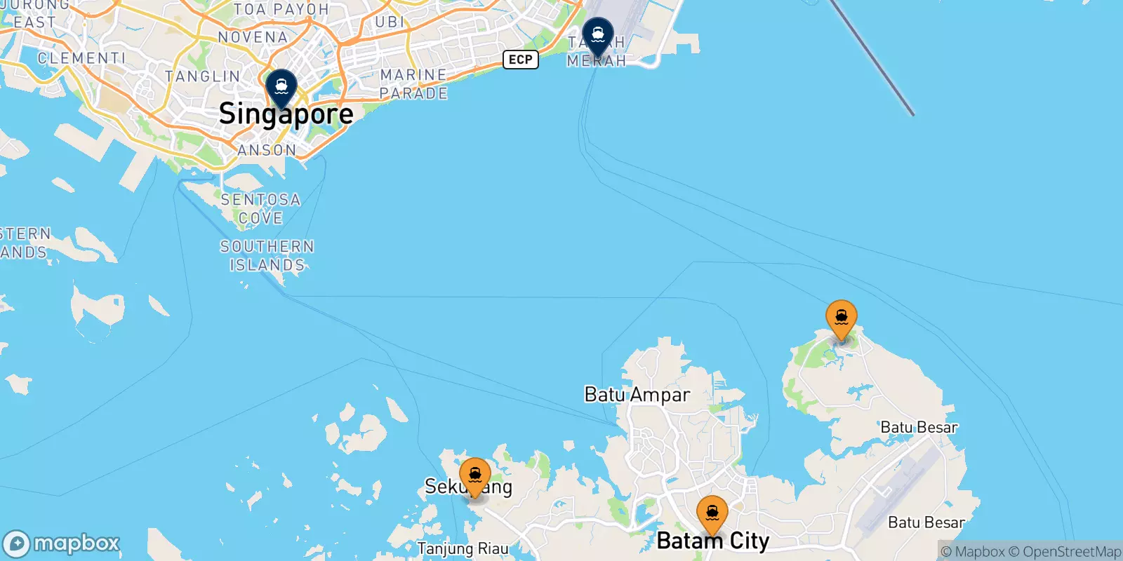 Ferries de Batam a Singapur