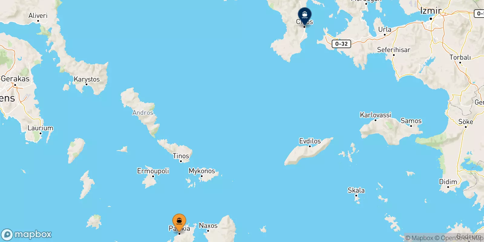 Ferries de Paros a Quios